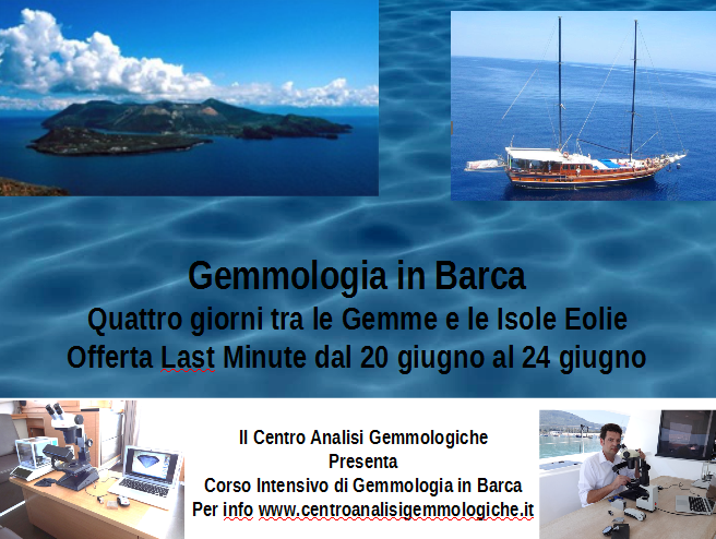 Corso di Gemmologia in barca isole Eolie Centro Analisi Gemmologiche